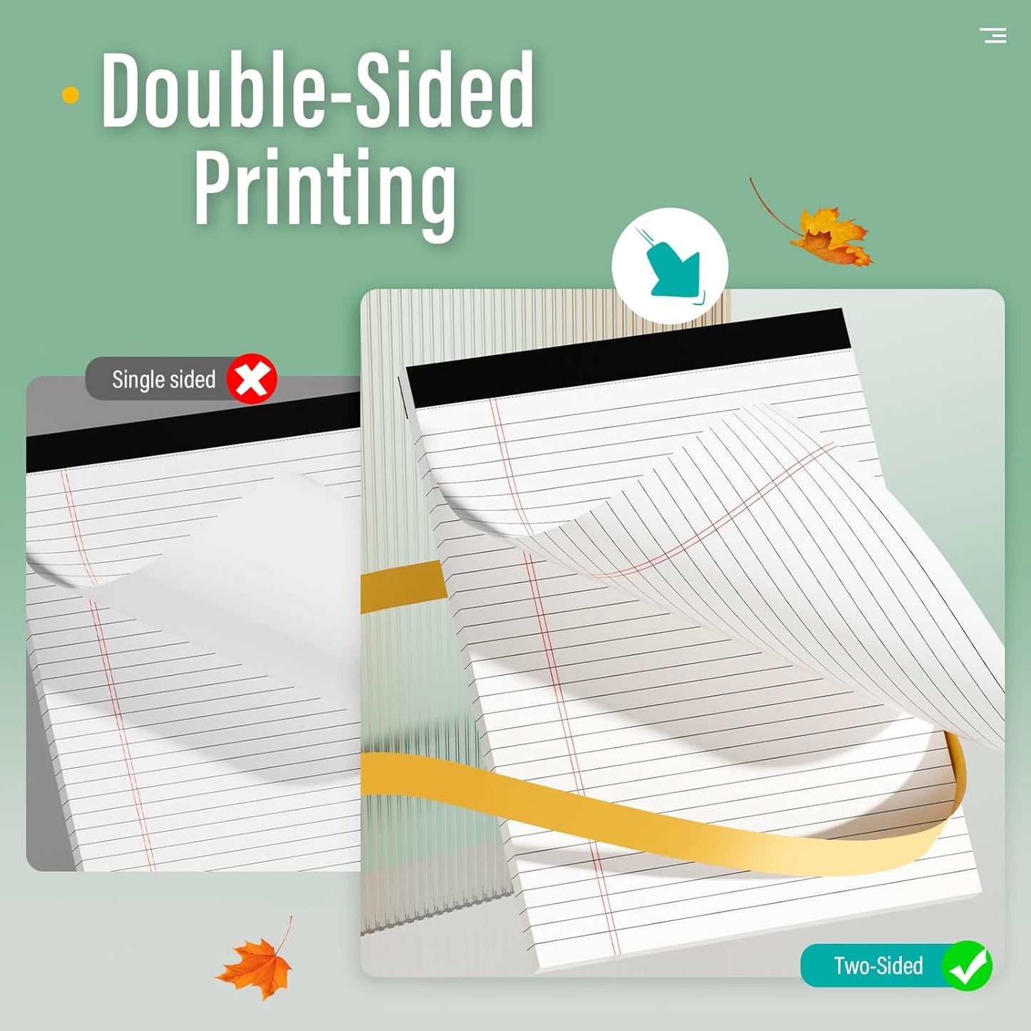 3 Pack Legal Pads 8.5 x 11 Note Pads 8.5 x 11 Inch Notepad 90 Sheets Writing Pads Wide Ruled Lined Paper Pads White Paper Note Pads 8.5 x 11 with 30 Sheets Per Legal Pad for School, Office, Home