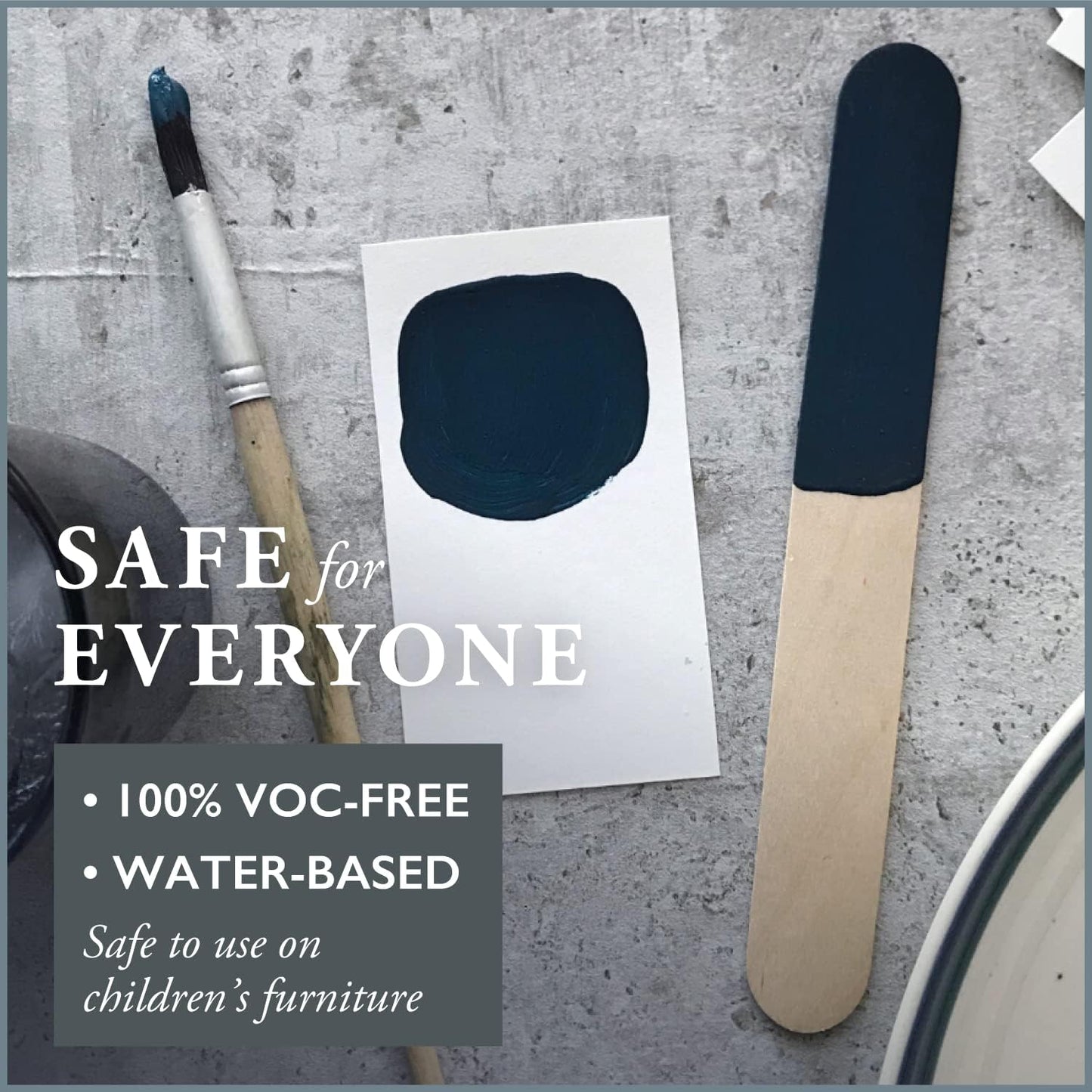 AMY HOWARD AT HOME Chalk-Based One Step Paint for Furniture, Cabinetry, Decor, Finish, and More | No Stripping, Sanding, or Priming | Dark Base | 32 Ounce | Midnight Dreams