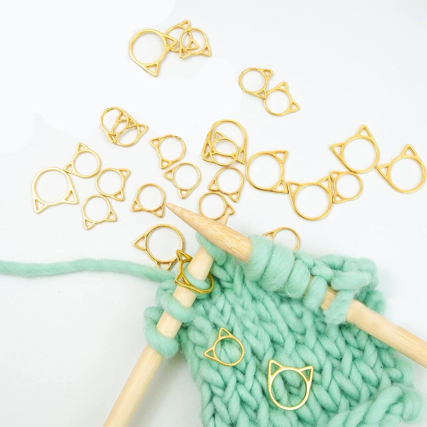 Hilsayum Cat Stitch Markers Cute Stitch Markers Metal Stitch Marker for Crocheting