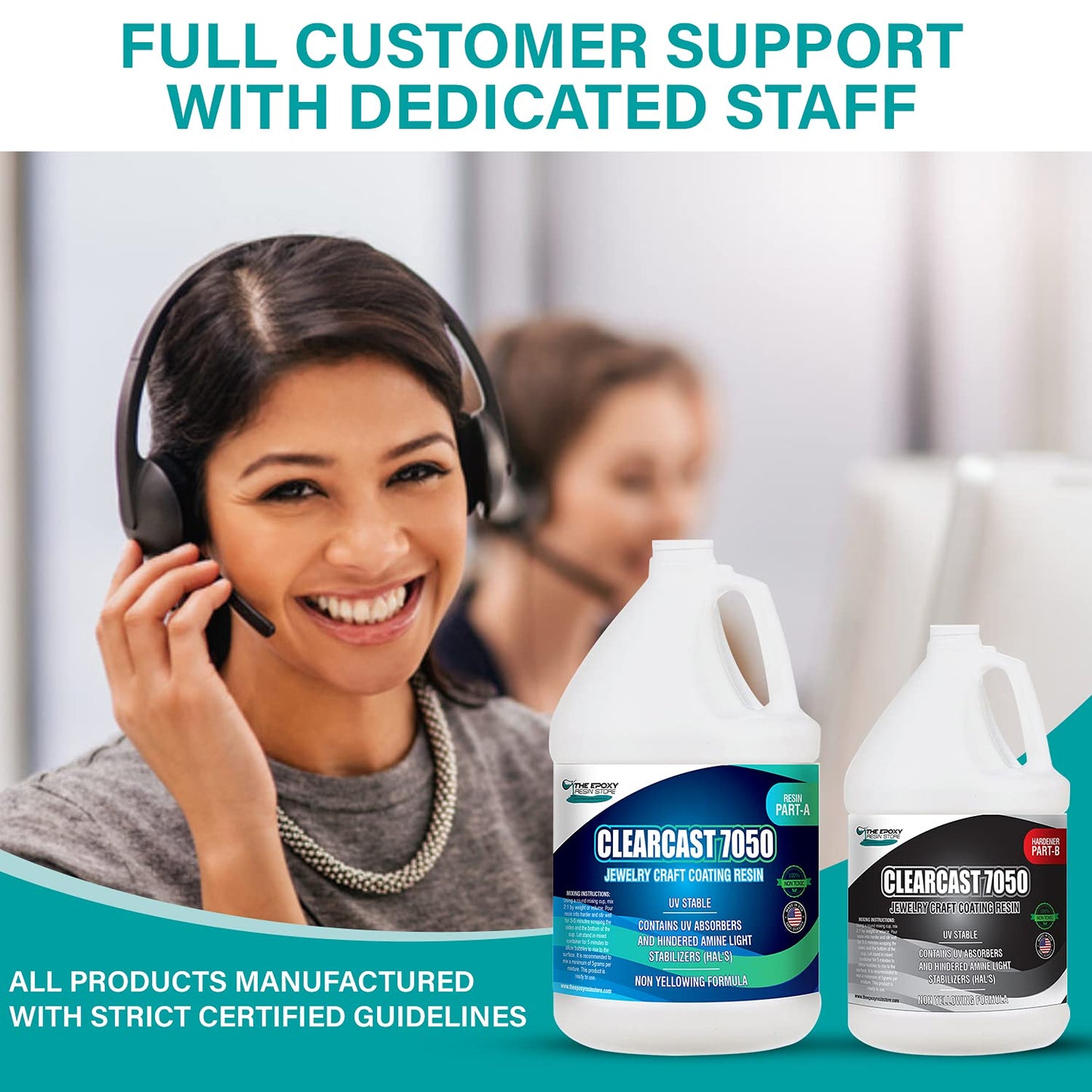 The Epoxy Resin Store Clearcast 7050 UV Resisting Jewelry Craft 2 Part Resin Kit for Art and Decorative Applications, 1.5 Gallons