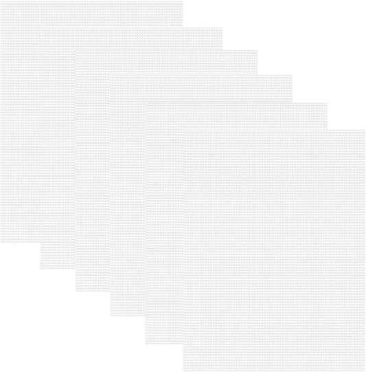 6pcs 7 Count Plastic Canvas, 10.5" x 13.5" Plastic Canvas Sheets, Sheet Eye Mesh for Embroidery, Knit Crochet Projects, DIY Handicraft, Make Dividers.