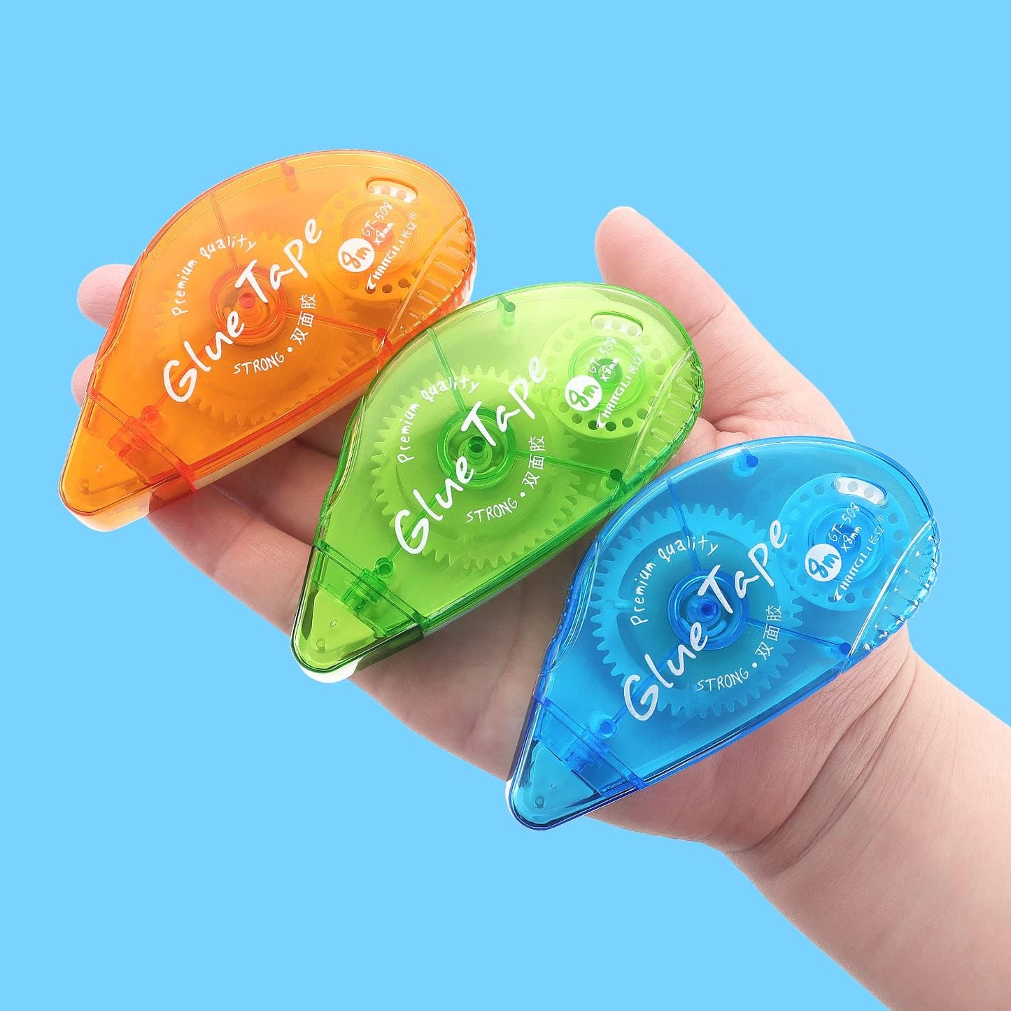 Tamaki 6 Pack Double Sided Tape Roller, Adhesive Scrapbooking Glue, Dispenser Runner for Crafts and Arts Projects, Photo Adhesive for Scrapbooking