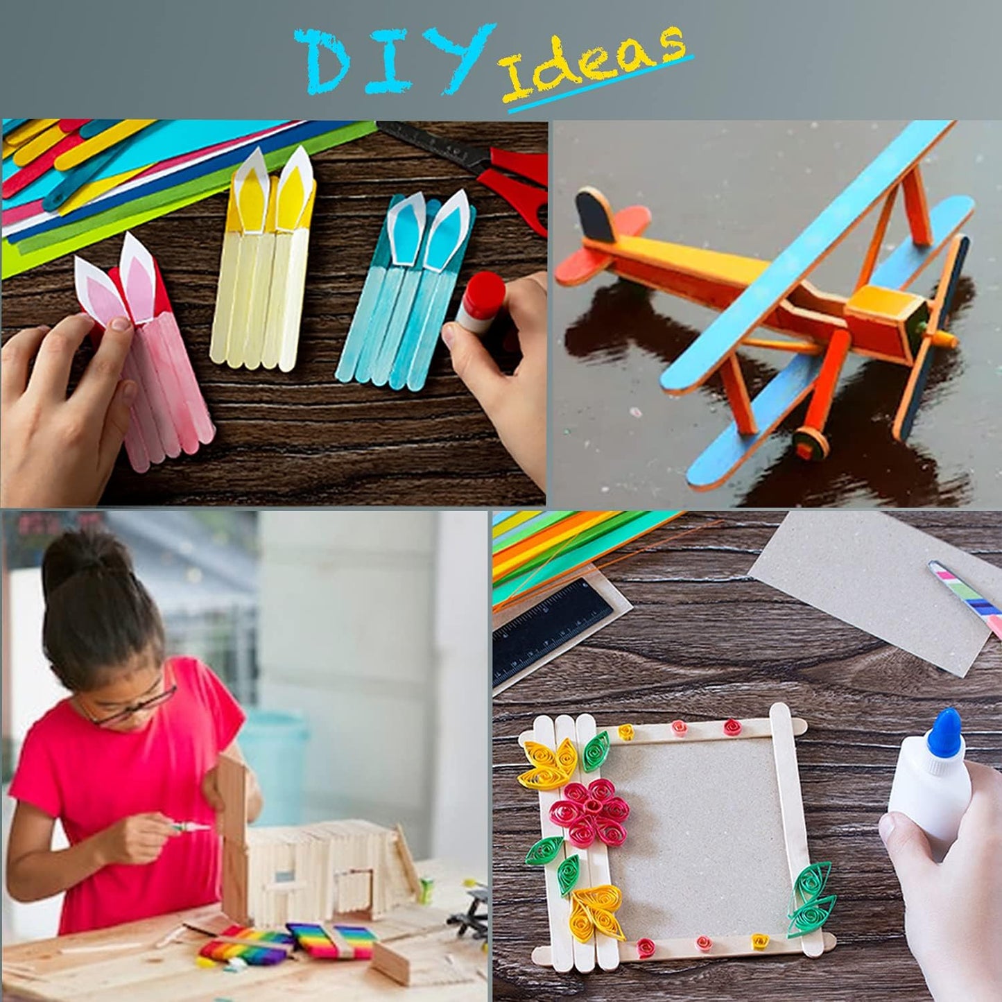 100 Piece Large Jumbo Wooden Craft Sticks (6" x 3/4"), Premium Natural Organic Wood for Waxing, Craft Project, Tongue Depressor, Popsicle, Ice Cream Stick,Woodcraft, Paint Stirrer and Art - Apremont