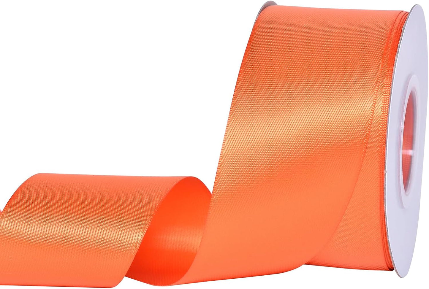 YAMA Orange Double Faced Satin Ribbon, 2 Inch 25 Yards, Great for Crafts Bows Flower Bouquet Wedding Home Decor Gift Wrapping
