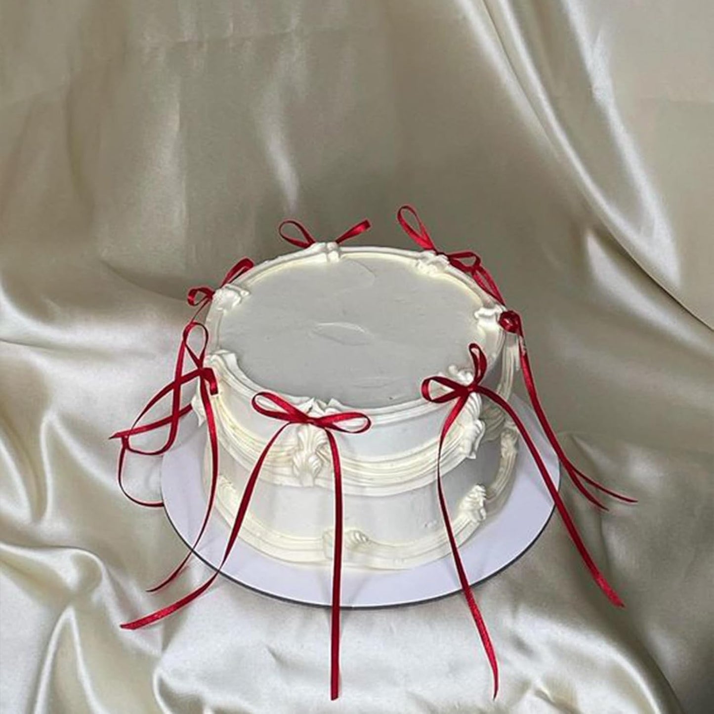 1/8" X 100 Yards Red Satin Thin Ribbon Solid Color Double Faced Ribbons Perfect for Crafts Wedding Decor Bow Making Arts Sewing and More