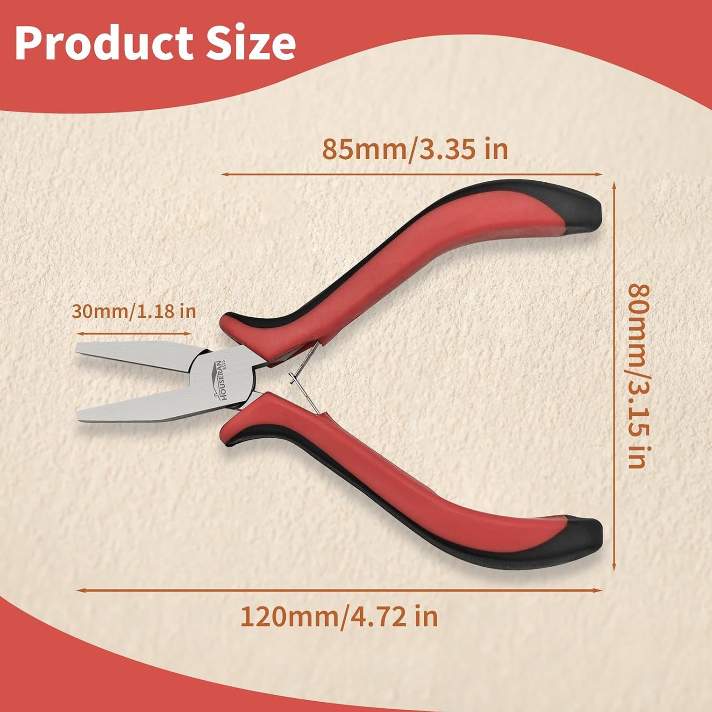 Flat Nose Pliers 5" - 5 Pack, Flat Jaw Pliers for Jewelry Making, DIY, Craft, Repairing