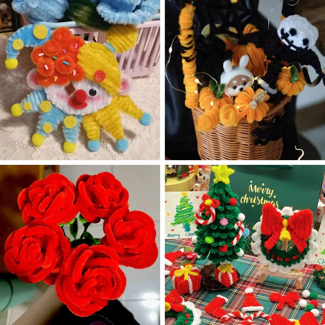 Eppingwin 200pcs Pipe Cleaners, Grey Pipe Cleaners Craft Supplies,Chenille Stems for DIY Arts Crafts Project(Grey)