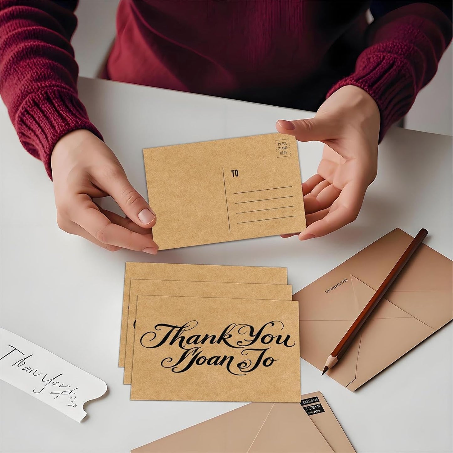 Kraft 4x6 Blank Postcards for Mailing, Brown Cardstock Paper, Thick Cardstock, Ideal for Greeting Cards, Thank You, Invitations & DIY Projects