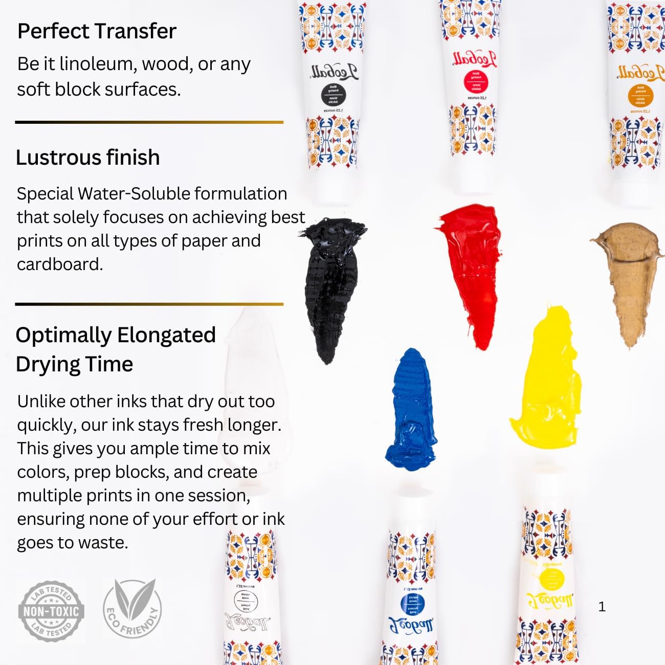 Leoball® Water-Soluble Block Printing Ink, 5-Ounce Jar (Red)