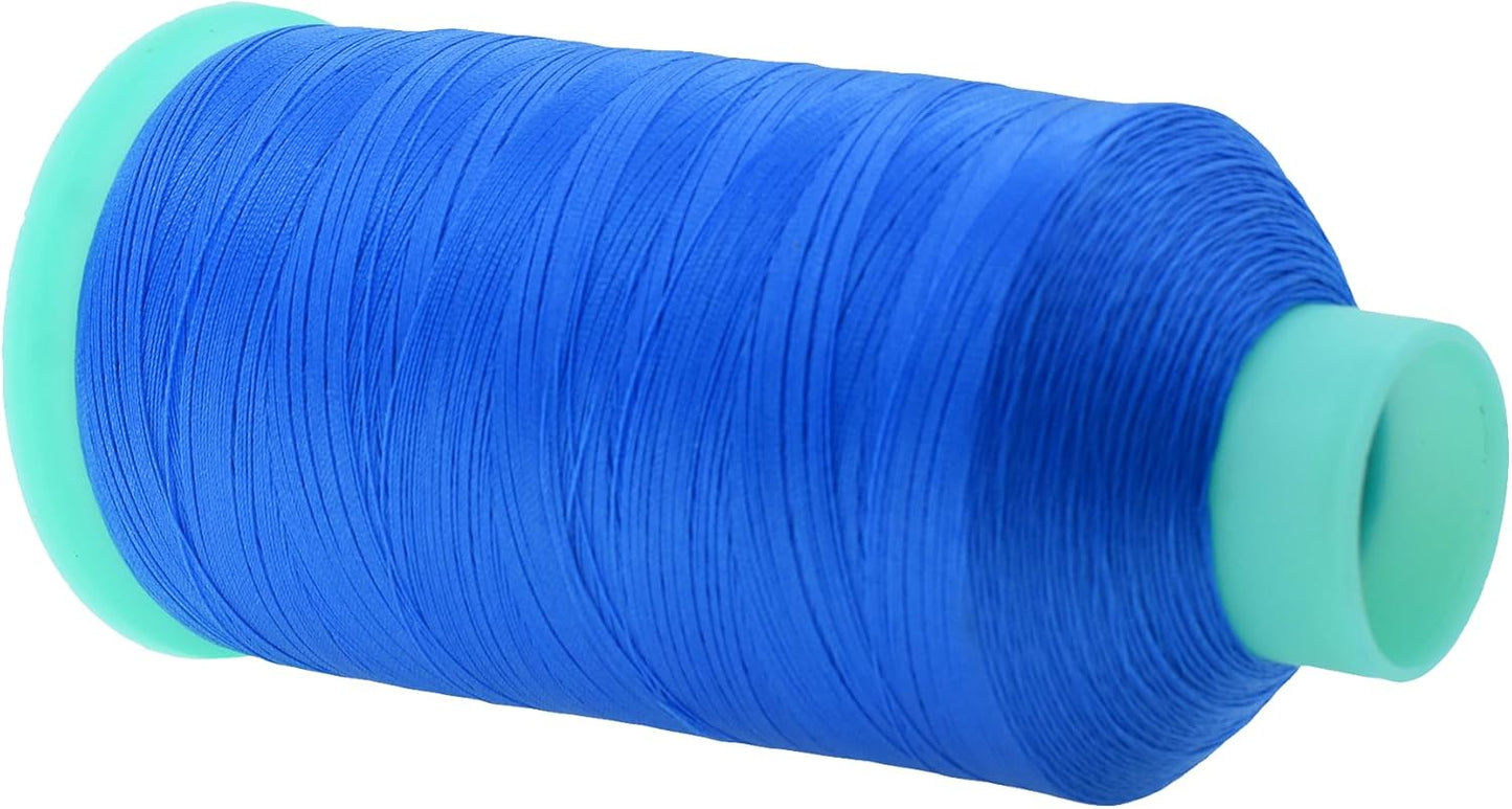 Mandala Crafts Bonded Nylon Thread Sky Blue Heavy Duty Sewing Threads - 2843 YDs Size 46 210D T45 Tex 45 Thread for Leather Jeans Weaving Outdoor Marine Upholstery Threads