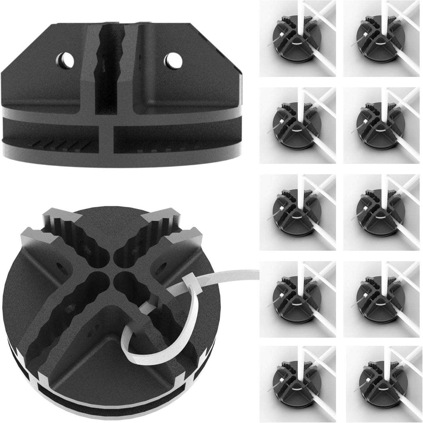 70Pcs Cube Wire Connector replacement for Cube Storage Modular Closet Organizer and Metal Grid Shelving or Pet Animal Playpen (Black)