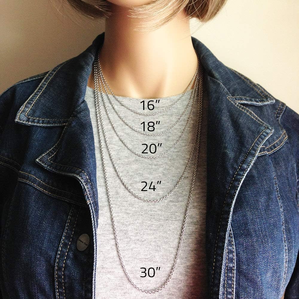 Wholesale 12 PCS Genuine Stainless Steel Cable Chain Necklace Chains Bulk for Jewelry Making (18 Inch(2MM))