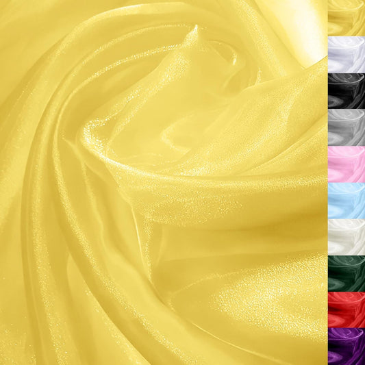 Antique Gold Organza Fabric – 44" x 5 Yards Wide Sheer Tulle for Wedding Arch Draping, Gowns, Table Runners, Party Decor, Curtains & DIY Crafts – Translucent Fabric for Elegant Projects