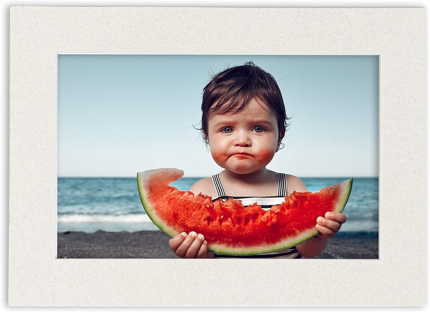 8x10 Mat Bevel Cut for 5.5x8.5 Photos - Acid Free Oyster Shell White Precut Matboard With Backing Board and Crystal Clear, Self Seal Photo Mat Bag - For Pictures, Photos, Framing - 4-ply Thickness