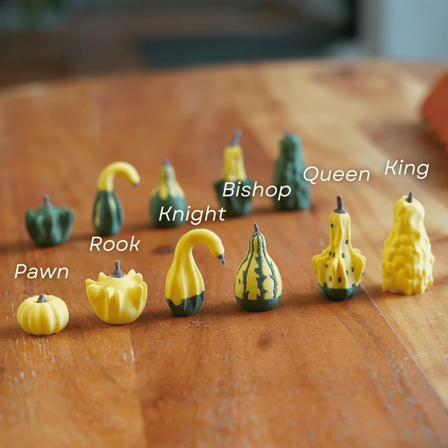 Pumpkin Game Set: Magnetic Chess Checkers, Dice Tower, Cribbage, Card Holder, Forgecore Gourd Games, Gourd Gambit Pumpkin Chess Expansion Pack, 3D Printing Portable Adult Pumpkins Board Game Set(2#2)