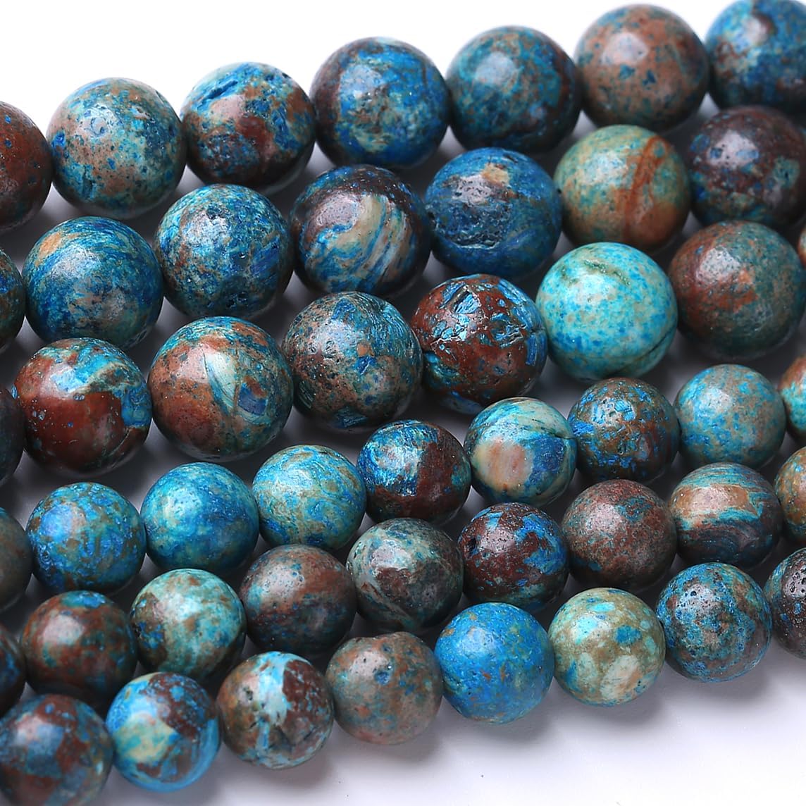 60PCS 6MM Crazy Blue Lace Aagte Stone Beads Energy Healing Beads for DIY Jewelry Bracelet Necklace Making for Jewelry Making 15Inch