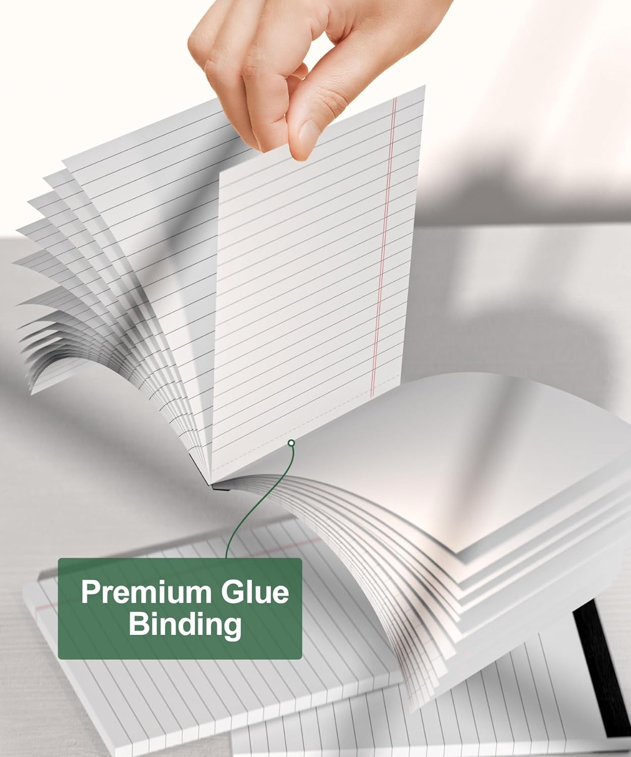 12 Pack Note Pads 4x6 Inch, White Mini Legal Pads, Small Writing Pads, Notepads of College Ruled Paper, Lined Paper Pads, Scratch Pads Mini Notepad for Grocery List, To-Do List, 30 Sheet/Notepad