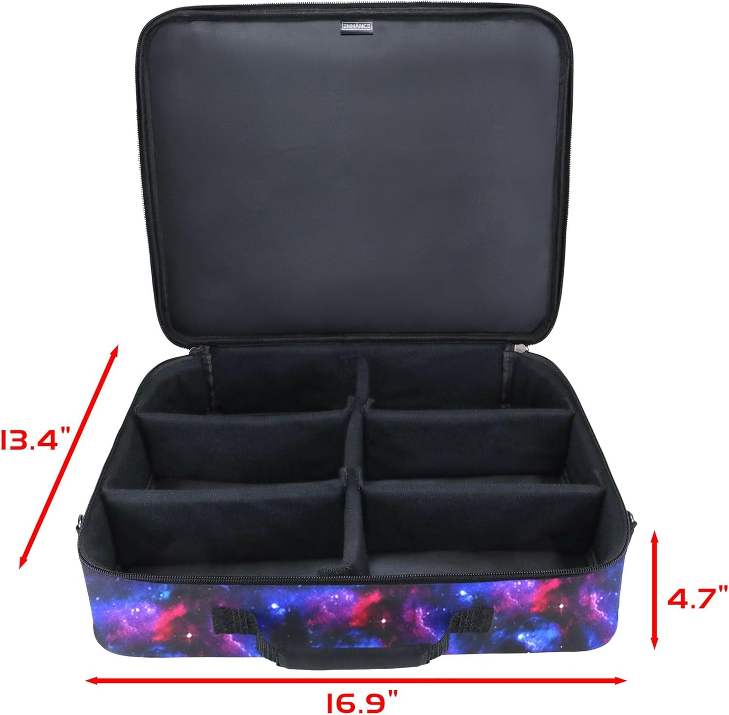 ENHANCE Designer Edition TCG Bag - MTG Shoulder Bag with Customizable Dividers & Accessory Pocket for Deck Boxes, Dice - Card Storage Compatible with Magic the Gathering, Lorcana (Galaxy)