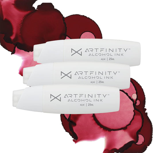 Alcohol Inks 3 Pack - Vibrant, Professional, Dye-Based Alcohol Inks for Artfinity Alcohol Markers, Artists, Drawing, & More! - Acai R8-8