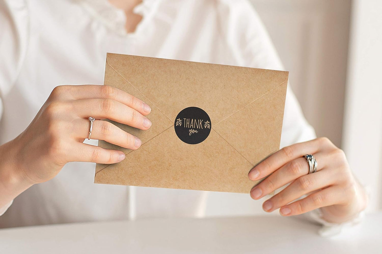 Thank You Cards With Envelopes - 160 Sets Premium Kraft Thank You Cards Bulk - TY Notes with 8 Graceful Designs - Floral Card for Celebration, Wedding, Baby & Bridal Shower 4x6