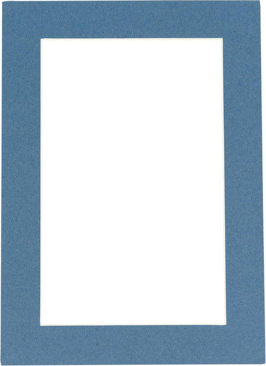 Poster Palooza 11x14 Mat for 8.5x11 Photo - Precut Steel Blue Picture Matboard for Frames Measuring 11 x 14 Inches - Bevel Cut Matte to Display Art Measuring 8.5 x 11 Inches - Acid Free ONE MAT