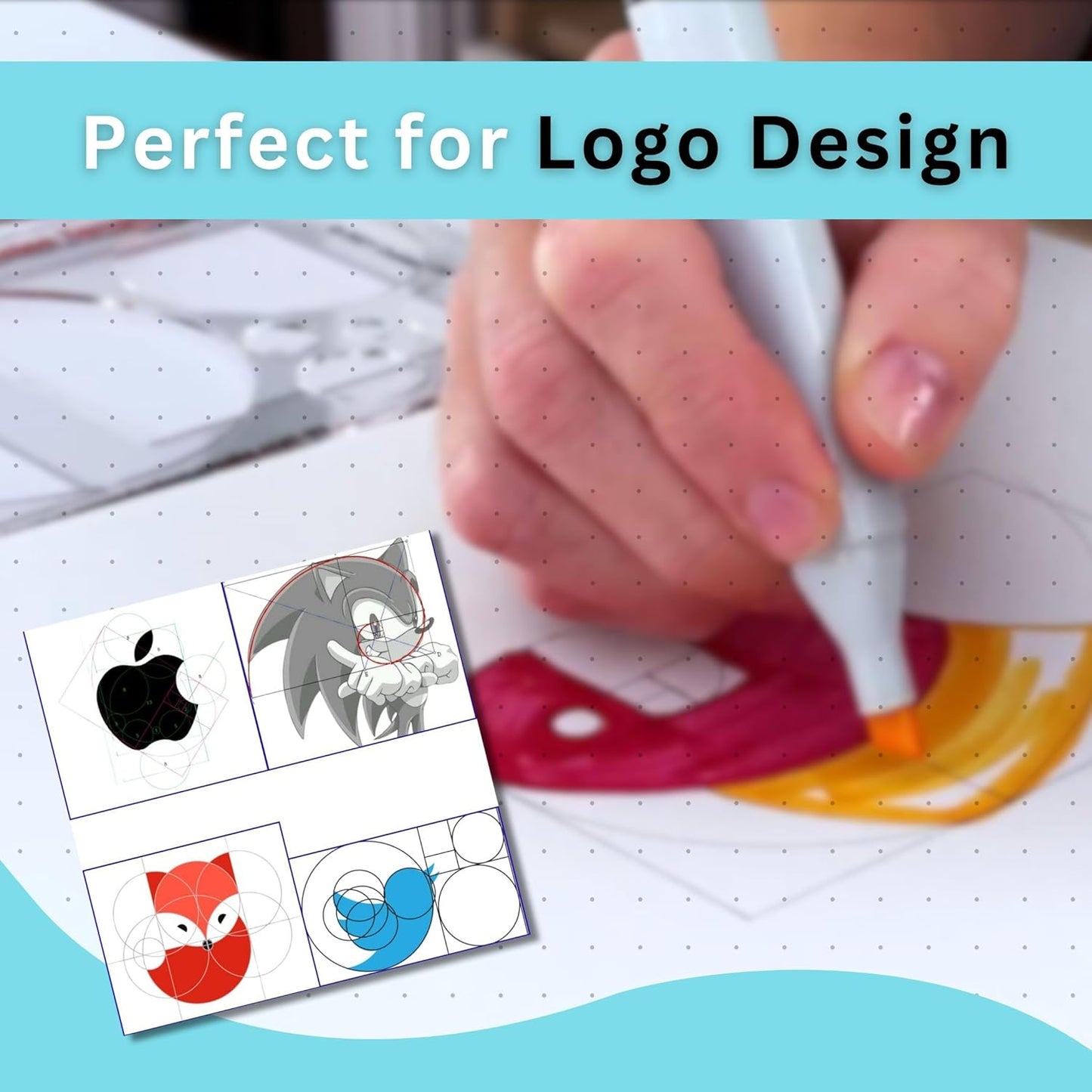 Pentagon Stencil Template for Drawing and Drafting: A Fibonacci-Inspired Pentagon Drawing Tool for Artists Allows The Simple Application of The Golden or Divine Ratio for Artistic Design