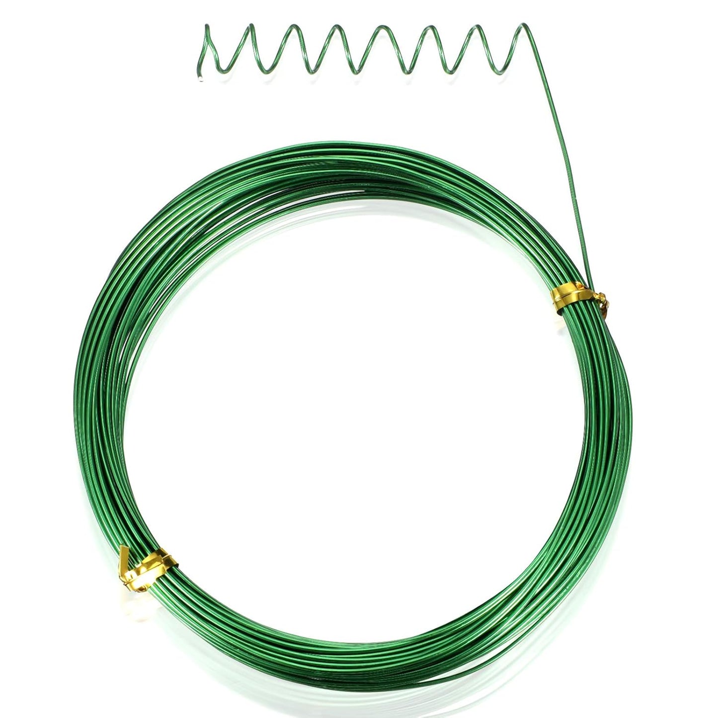 TecUnite Aluminum Craft Wire for Sculpting Armature Bendable Craft Wire for DIY Jewelry Making(Green, 10 M X 1 mm, 1 Roll)