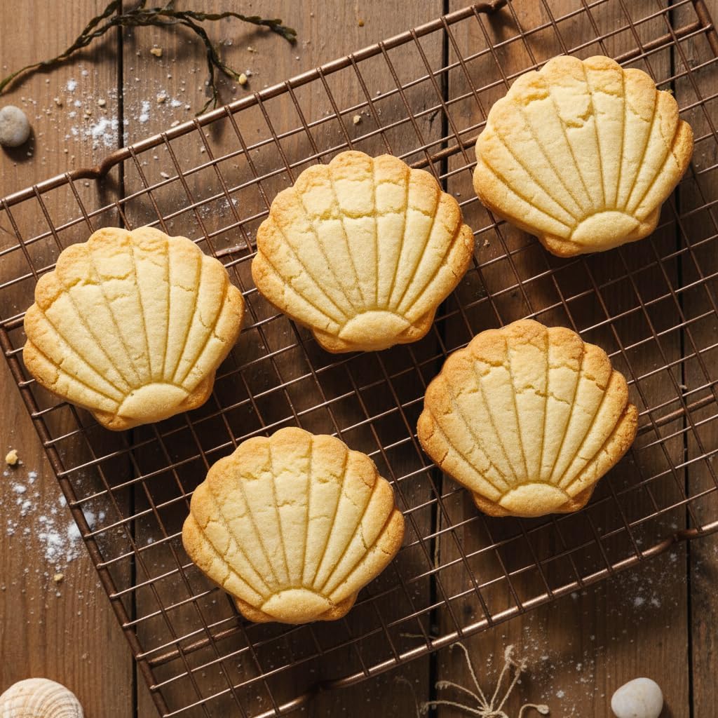 BAKERLOGY Scallop Shell Cookie Cutter - Bake Nautical Beach Treats - Detailed Biscuit Cutter Design for Baking and Crafts, ideal on fondant, dough, clay