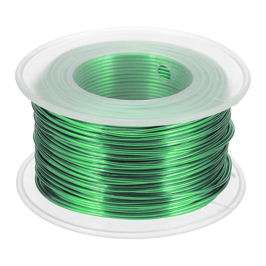 uxcell 18 Gauge / 1mm Anodized Aluminum Wire for Jewelry Craft Making, 102 Feet Bendable Flexible Wire for DIY Home Decor Gardening Sculpture, Green