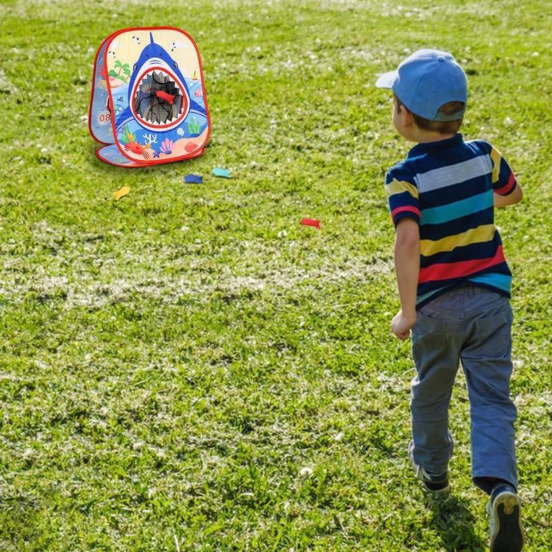 Bean Bag Toss Game for Kids/Double-Sided Foldable Cornhole Board/Backyard Beach Yard Outdoor Toys for Kids Ages 4-8/5-Second Setup/Party Supplies for Kids