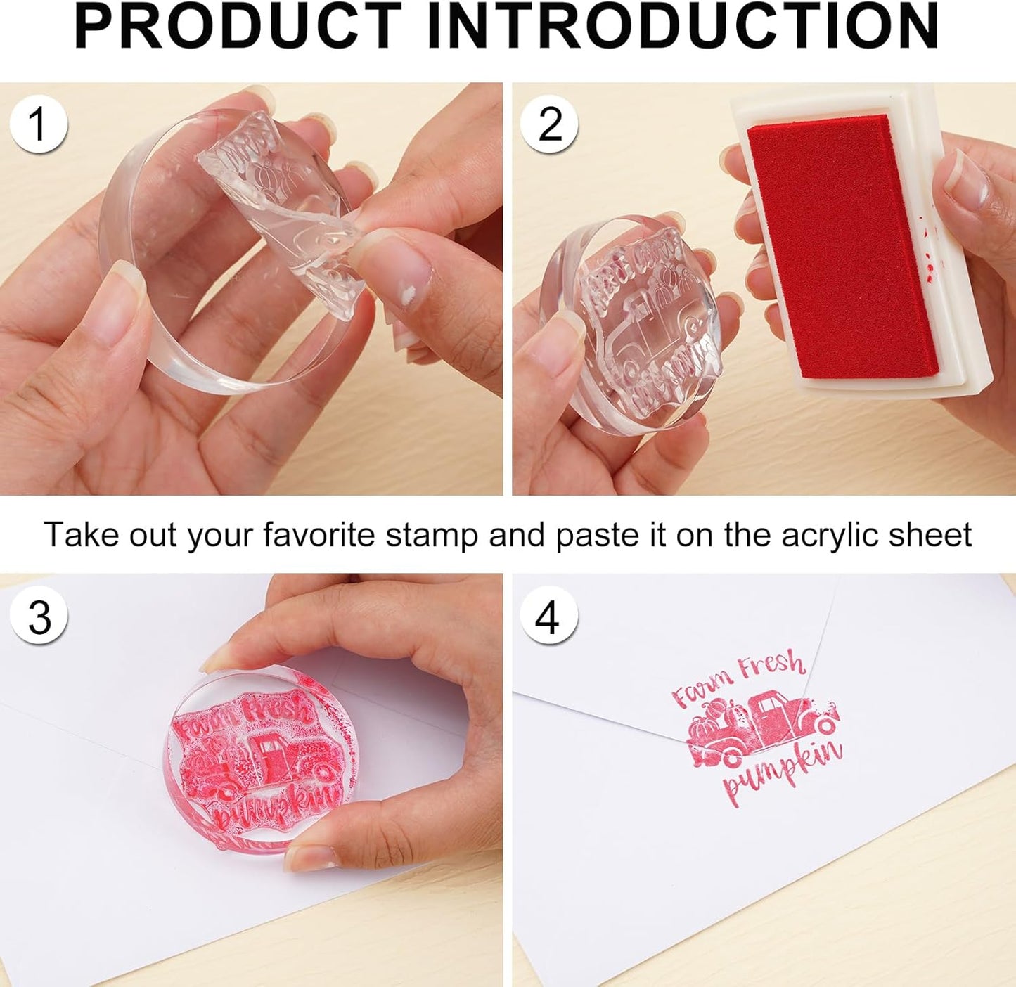 Whaline 5 Sheet Fall Thanksgiving Clear Stamps Autumn Leaves Pumpkin Gnome Silicone Transparent Stamps Happy Fall Border Stamp Cards for DIY Craft Card Making Scrapbooking Embossing Album Decor