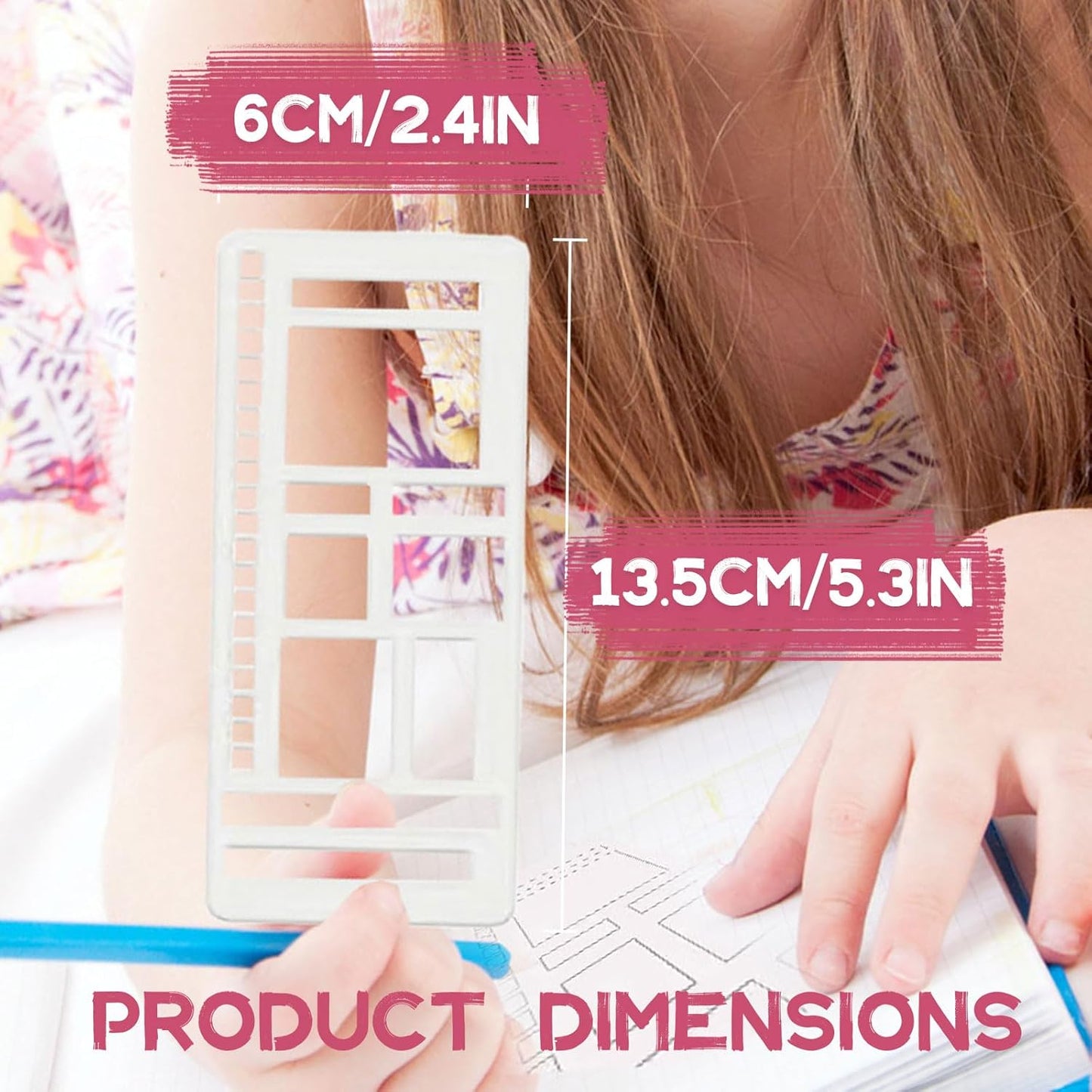 Handmade Flexible Record Template, Reusable Planner Stencils for Journaling, Calendar, Checklists, Scrapbooking & DIY Craft Supplies (C Set)