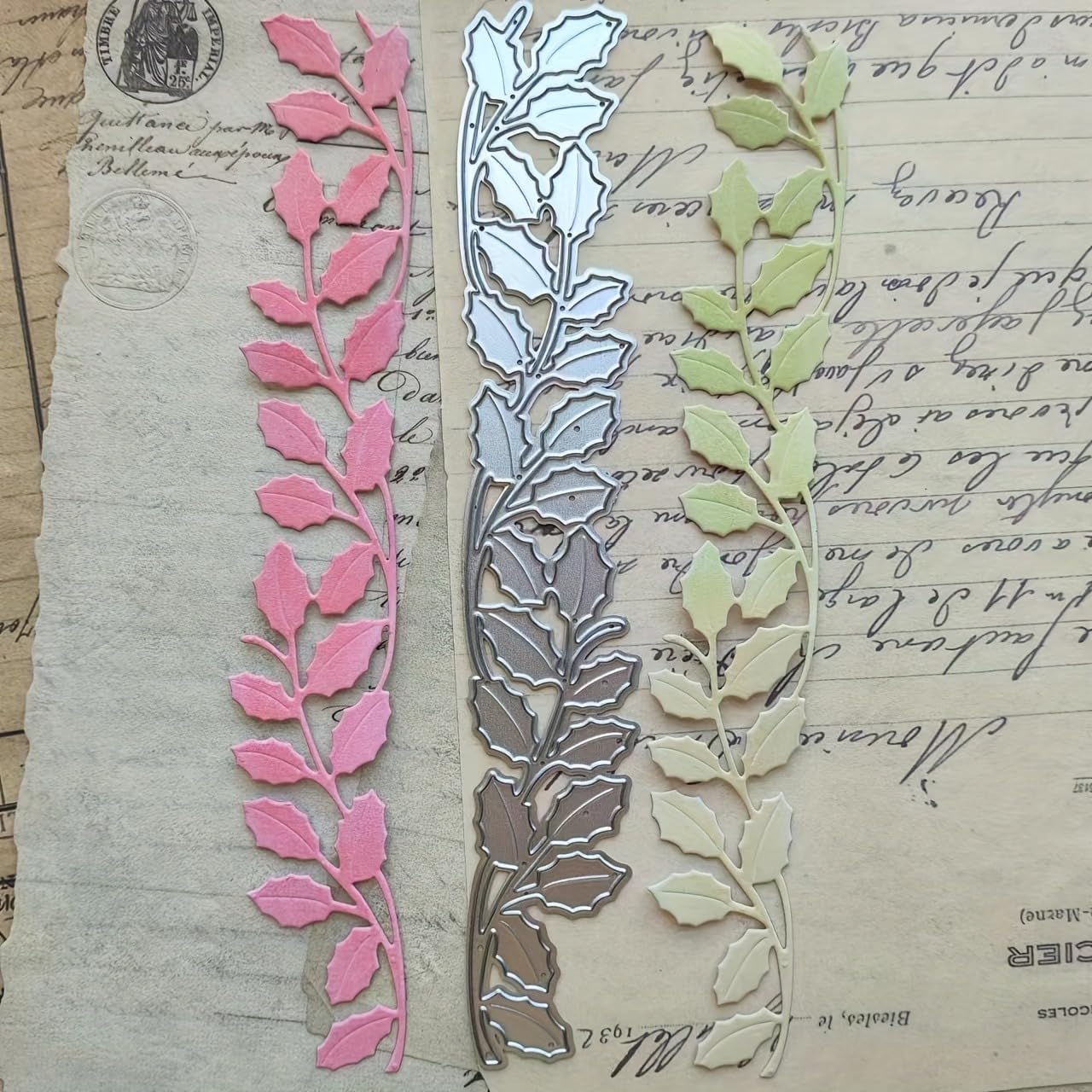 Lapoo Flowers Metal Cutting Die for Scrapbooking - Durable, Cut Stencils for DIY Scrapbook Photo Album Decorative Paper Card, Card Making Supplies, Embossing (Branch 6 x 0.9 in)