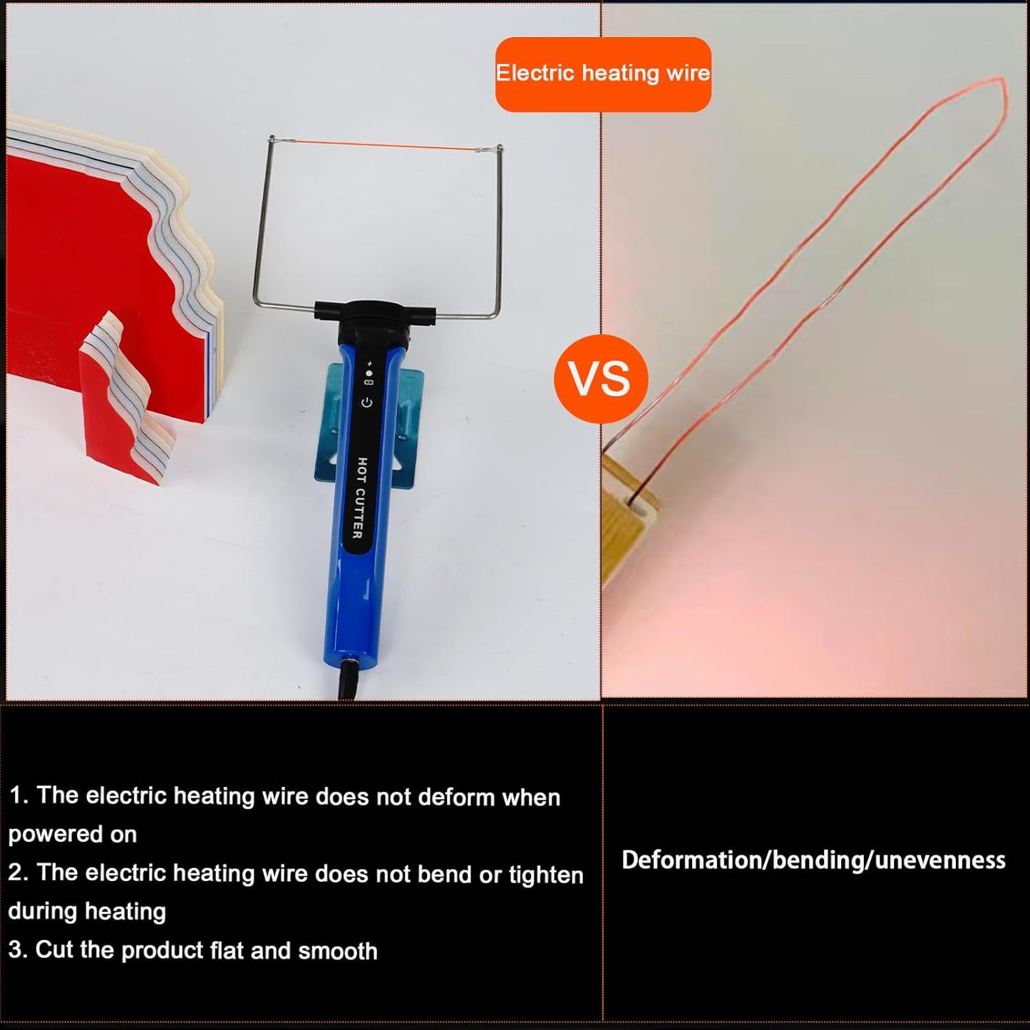 4 in 1 Hot Wire Electric Foam Cutter Kit, Styrofoam Cutting Tool 15W/ 6V with Case, Heated Foam Carving Knife Kit (Toolbox Blue)