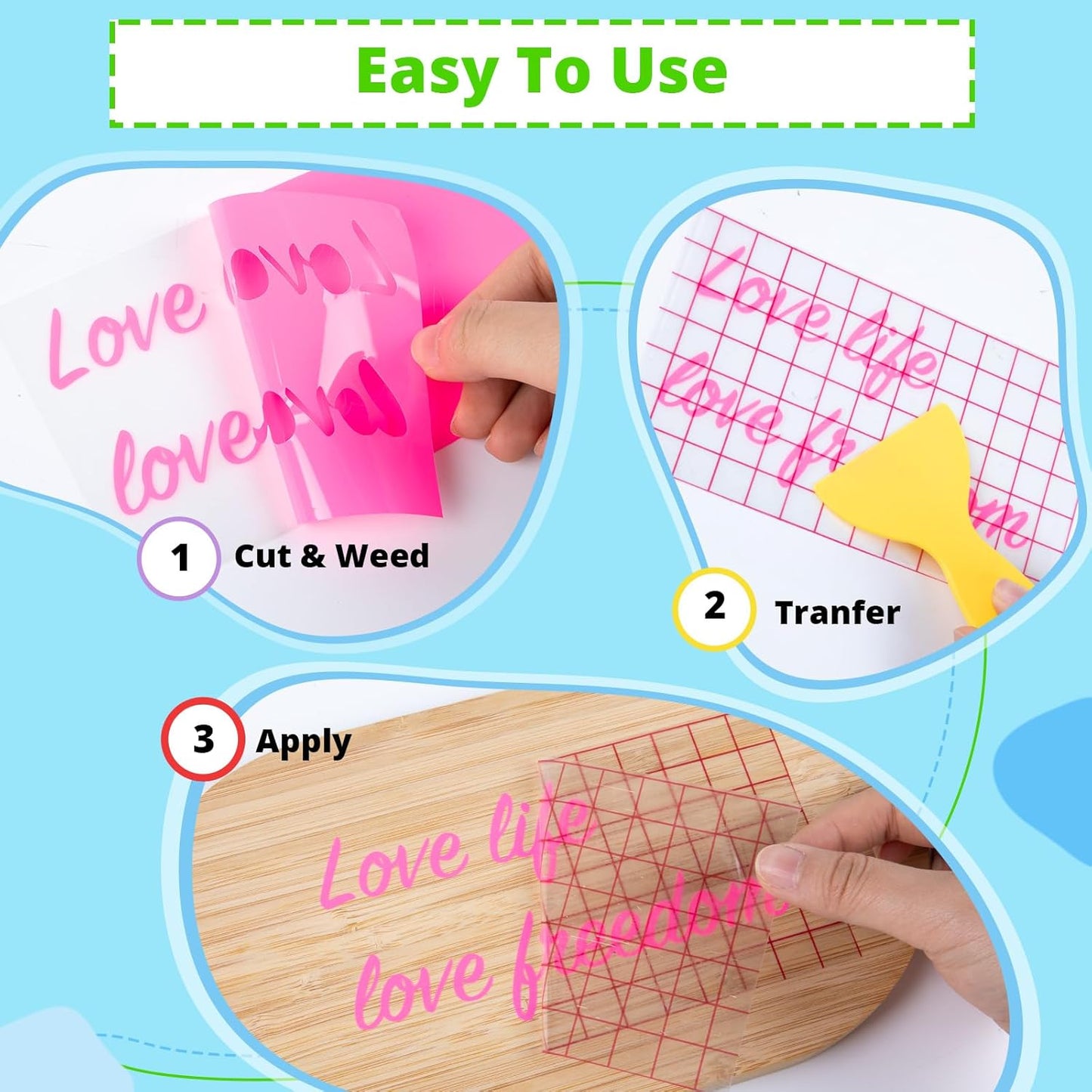 HTVRONT Permanent Vinyl for Cutting Machine - 68 Pack 12" x 12" Permanent Adhesive Vinyl Sheets, Permanent Bundle for Craft Projects, Adhesive Bundle, Silhouette Cameo, etc.