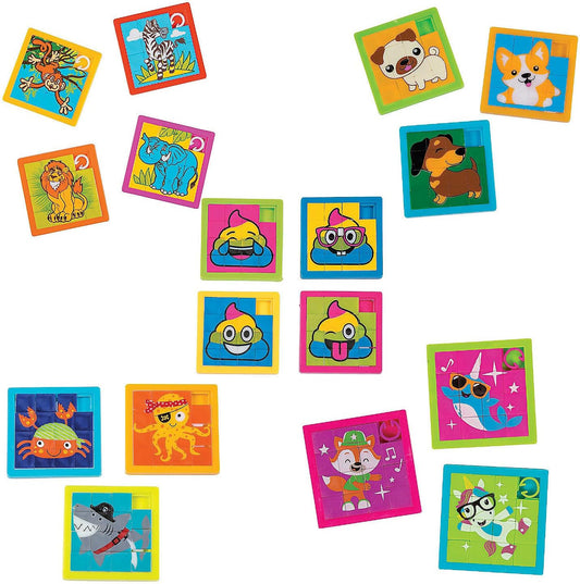 Fun Express Slide Puzzle Assortment Bulk 60 Pc