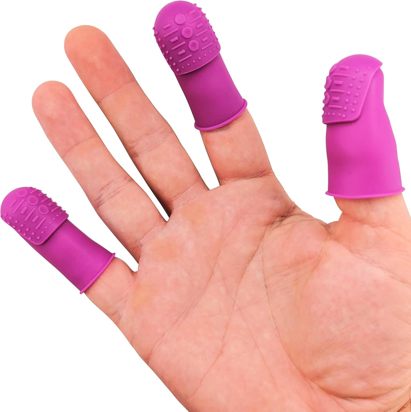 Comfortable Soft Thimble | THIK-Grip Edition | Small (1) - Medium (1) - Large (1) | Set of Large Sturdy Sewing Needles with Holder (1)