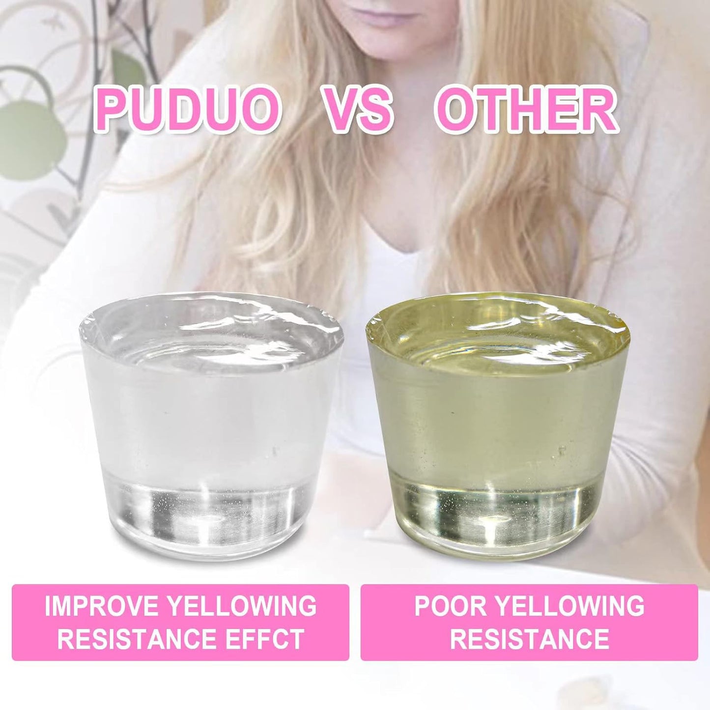 Epoxy Resin Clear Kit 64 OZ for Art, Jewelry Making, Crafts, Keychain - Including 32 OZ Resin and 32 OZ Hardener, Fast Curing 2 Part AB Epoxy Casting Resin by Puduo