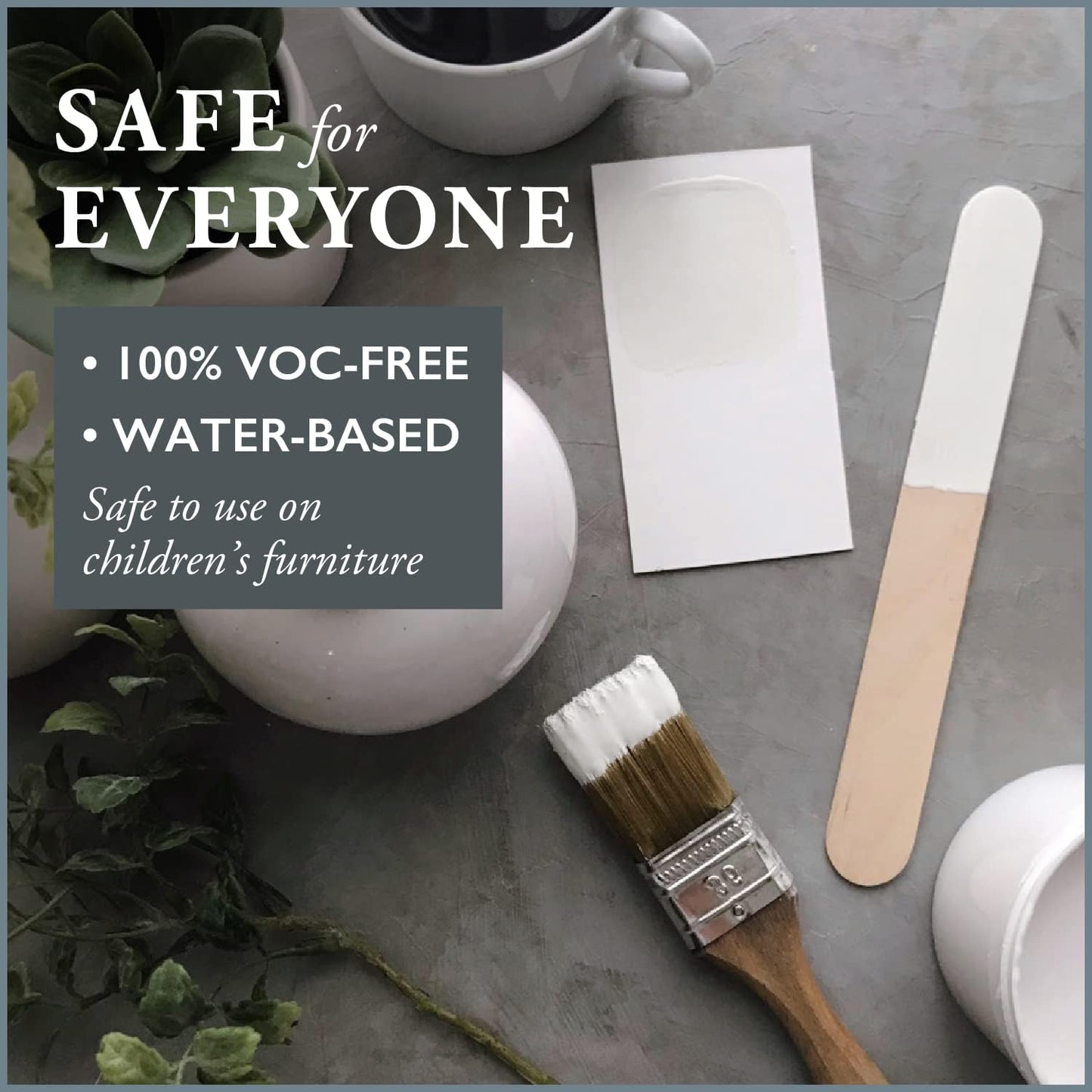 AMY HOWARD AT HOME Chalk-Based One Step Paint for Furniture, Cabinetry, Decor, Finish, and More | No Stripping, Sanding, or Priming | Ultra-Light Base | 32 Ounce | Ballet White