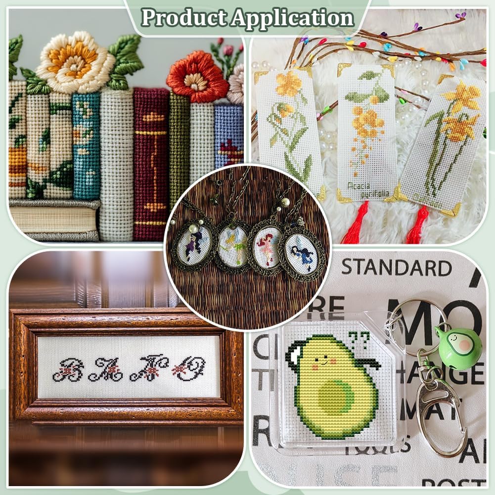 BENECREAT 8 Pcs 14 Count Plastic Canvas Sheets, 8 Colors Plastic Mesh Sheets, Eye Mesh for Embroidery Crafting, Cross Stitching, Knit Crochet Yarn Crafting, Rectangle, 8.3x11 Inch