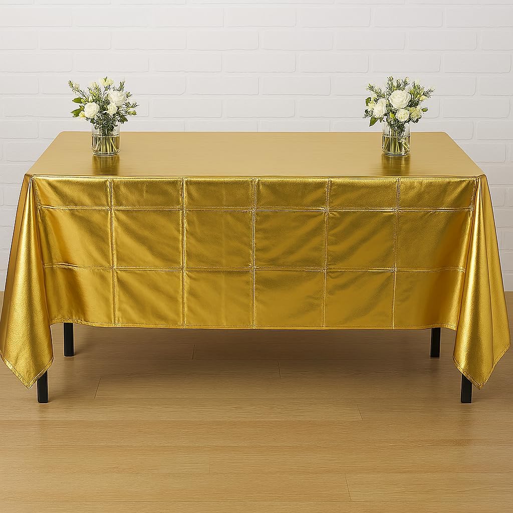 Anderson's Gold Shiny Metallic PVC Roll: 47" x 100' Flame-Resistant Event Decor for Weddings, Parties, Photo Booths, Gift Wrap, Table Covers, Backdrops, Crafts & Holiday Decorations