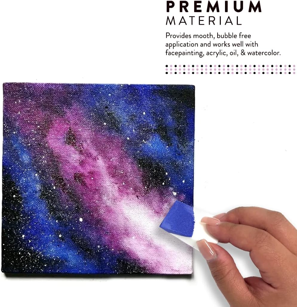 Artist's Choice Paint Sponge Wedges, for Art & Home Projects, Face Painting, Halloween and Pumpkins, Easy Texture Application & Even Coverage, Angled Foam Painting Tool, Latex Free, Pack of 100