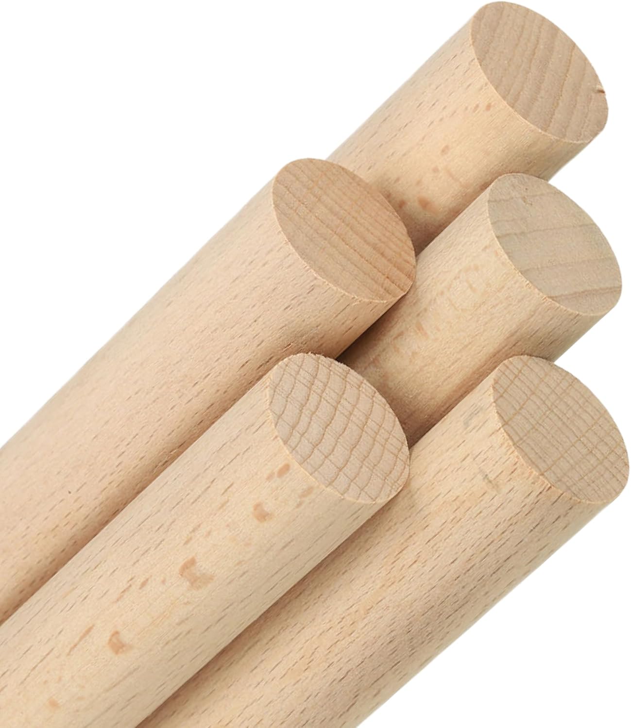 ALBO 1" x 36" Wooden Dowel Rods Set - 5 Pack Birch Natural Strong Craft Sticks Stair Rails Shelf Supports Decor Hardwood Smooth Finish Woodworking Material DIY Furniture Bulk Value Pack