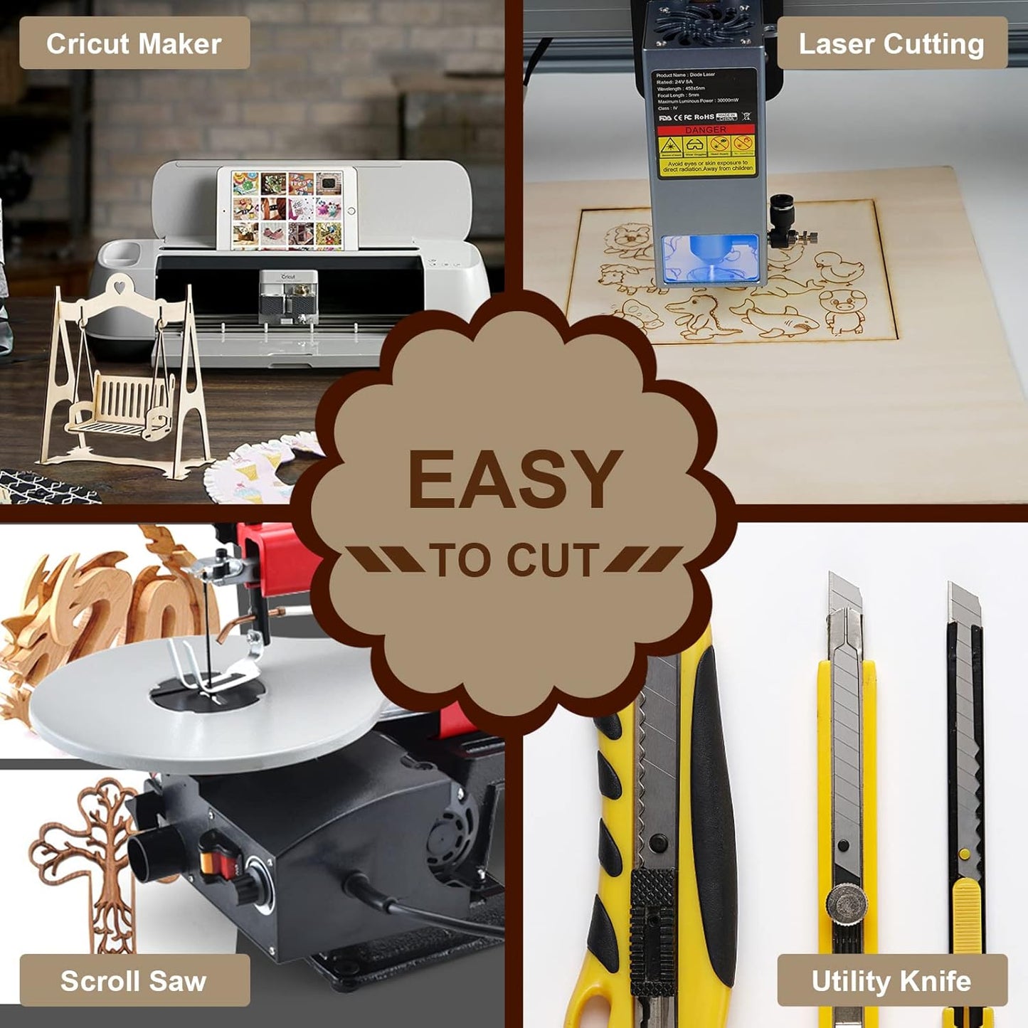 Basswood Sheets 8 Pack 12×12 x 1/4 Inch Unfinished Plywood Sheets Thin Craft Wood Board Laser Engraving Blanks Balsa Wood Sheet for Laser Cutting and Engraving, Wood Burning, Architectural Models