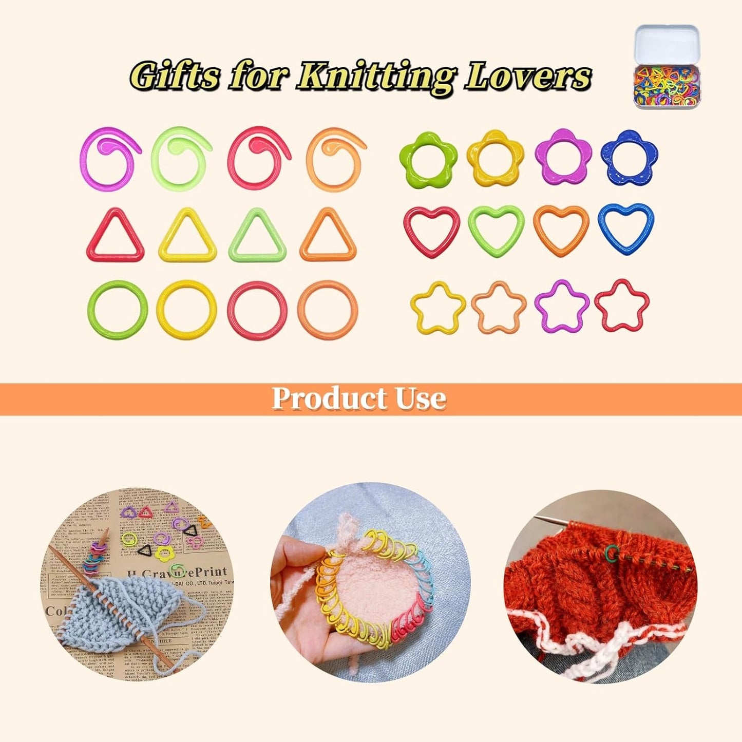 Metal Flower Stitch Markers,Colorful Crochet Stitch Markers,Knitting Stitch Markers with Storage Case,Crochet Gift for Knitting Weaving Lovers (Flower)