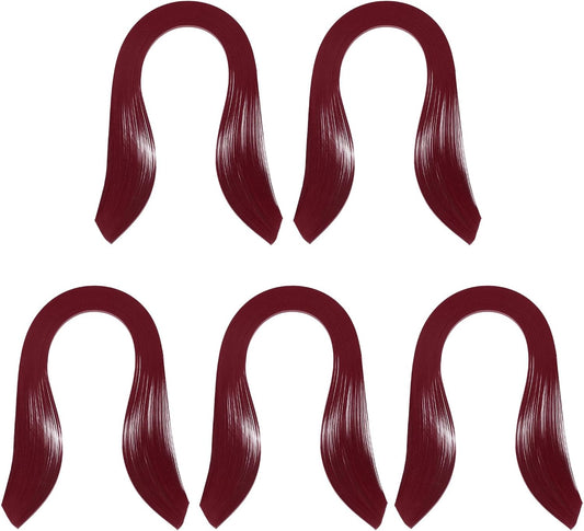 PATIKIL Quilling Strips Paper 600pcs 5mm 39cm Origami Paper Quilling Kits for Art DIY Hand Craft Christmas, Burgundy Red