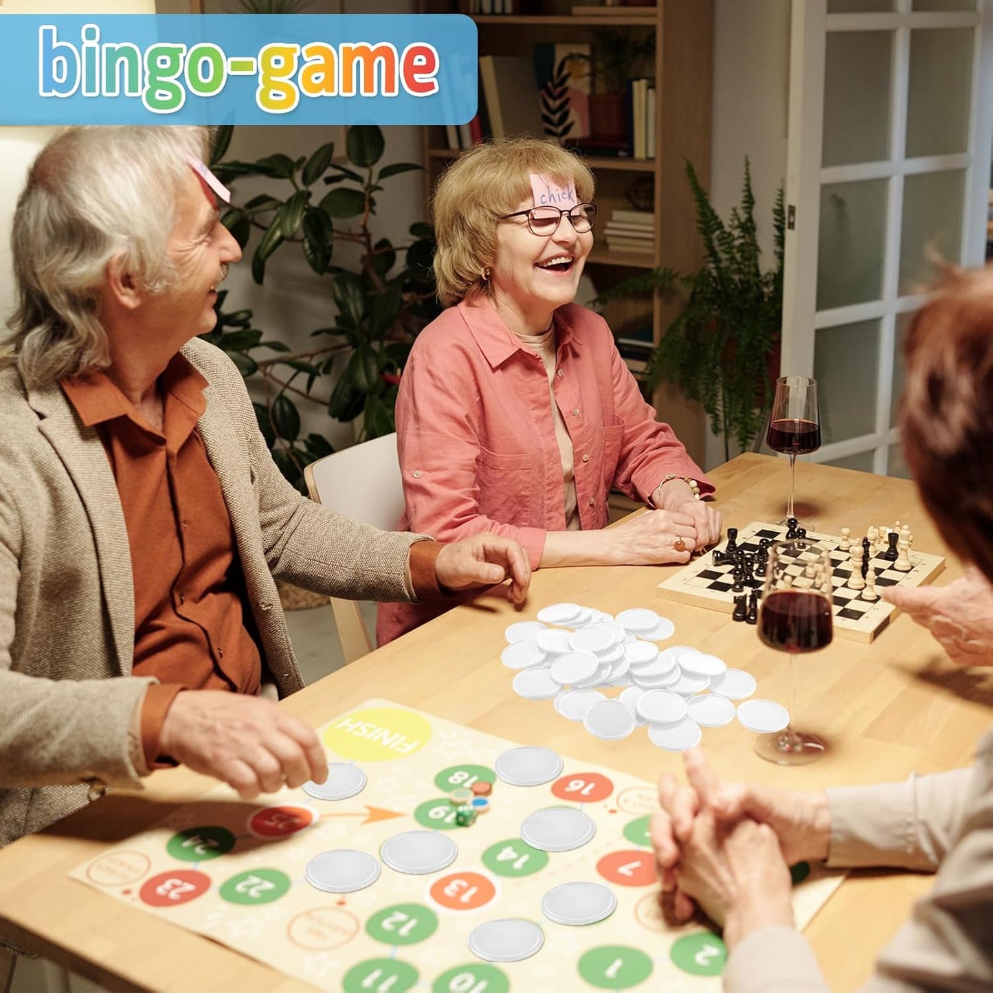 Coopay 600 Pieces Plastic Poker Chips Learning Counters Disks Bingo Chip Counting Discs Markers for Math Practice and Poker Card Game Tokens, Teaching Rewards, 38 mm/ 1.5 Inches (White)