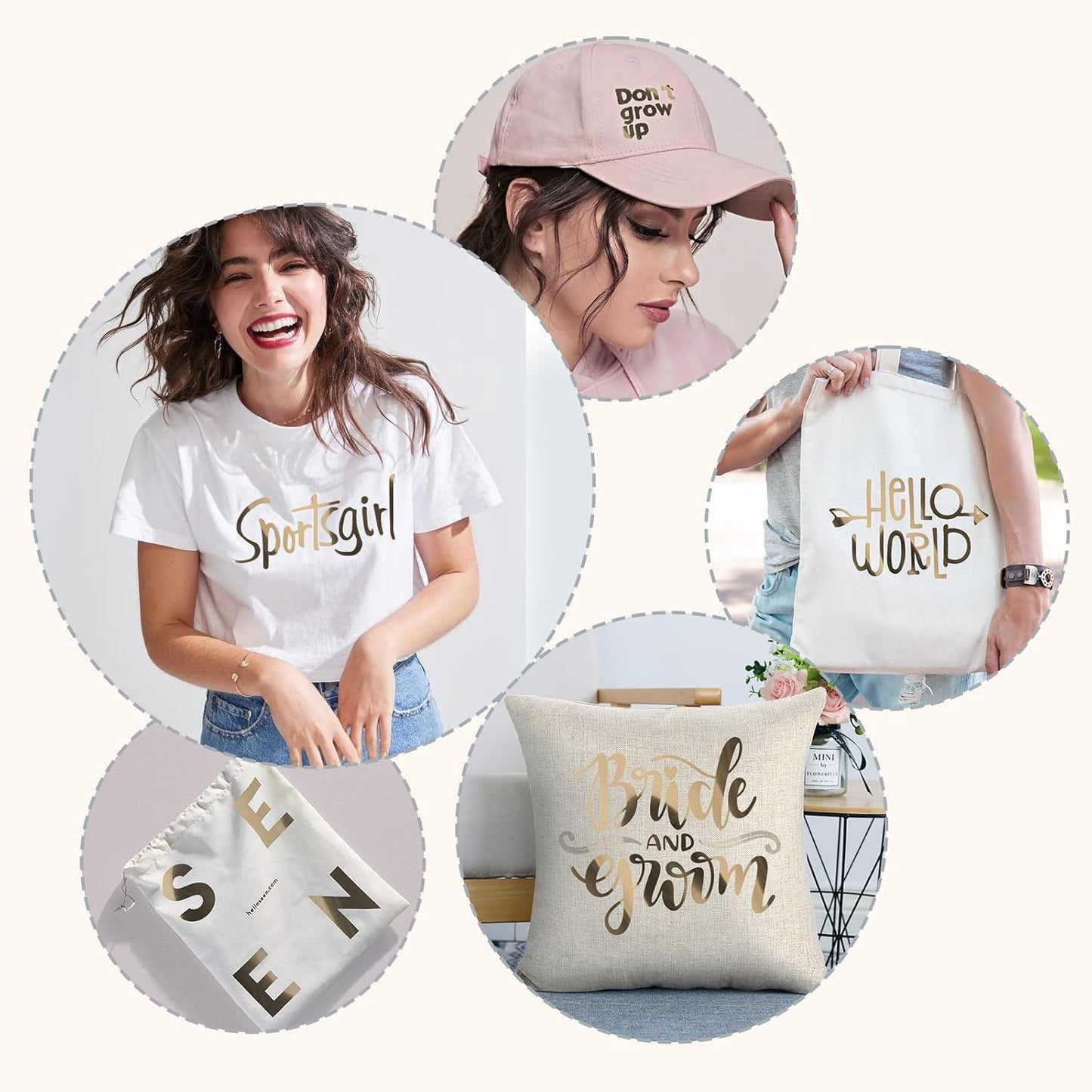 HTVRONT Metallic Gold HTV Vinyl Roll - 12" x 8ft Gold Heat Transfer Vinyl for T Shirts, Gold Iron on Vinyl for All Cutting Machine - Easy to Use for Heat Transfer Project (Metallic Gold)