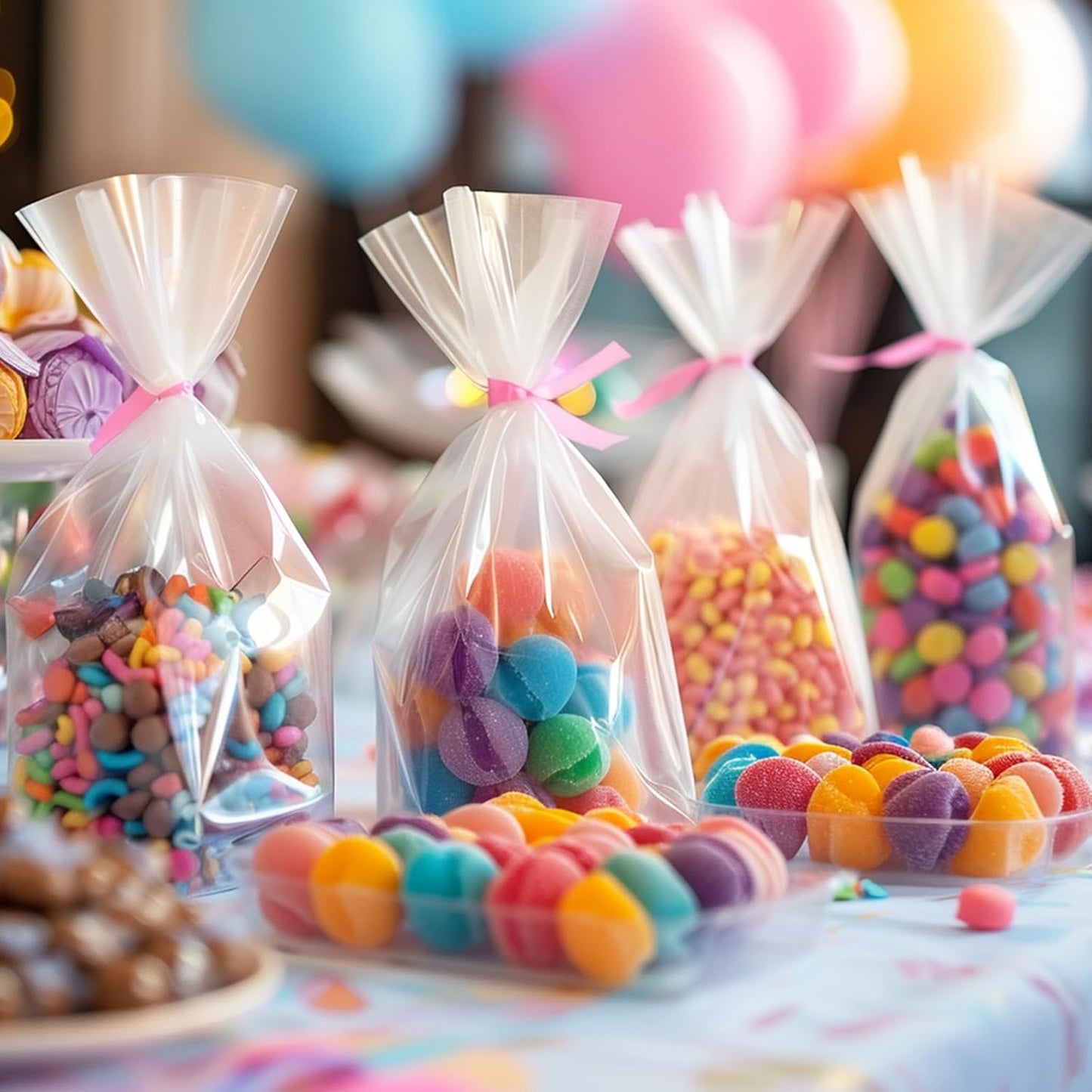 PEASUG 120 PCS Clear Cellophane Wrap, Cellophane Sheets, 7.5x7.5 Inches Cello Sheets, Clear Wrapping Paper for DIY Crafts Project, Art, Lights, Window Decoration