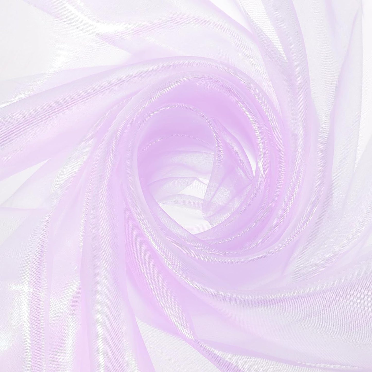 MECCANIXITY Iridescent Sheer Organza Fabric, 2 Yards x 59 Inches Solid Laser Holographic Shiny Fabric Organza Cloth for Wedding, Curtains, Costume, Photo Background, Lotus Pink